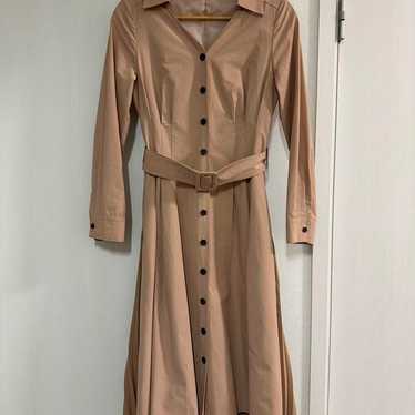 And Couture Beige Shirt Dress Long Sleeve with Be… - image 1