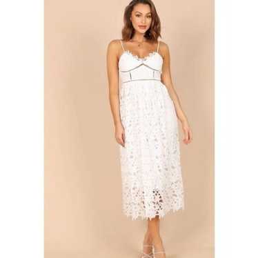 Petal & Pup FRANCHESHCA MIDI LACE DRESS WHITE LAC… - image 1