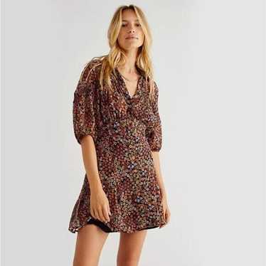 Free People NWOT Bonnie Mini Dress Dusk Combo Size