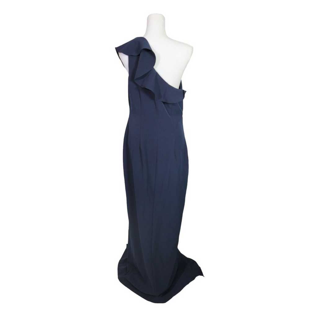 Eliza J navy blue one shoulder cascading ruffle e… - image 6