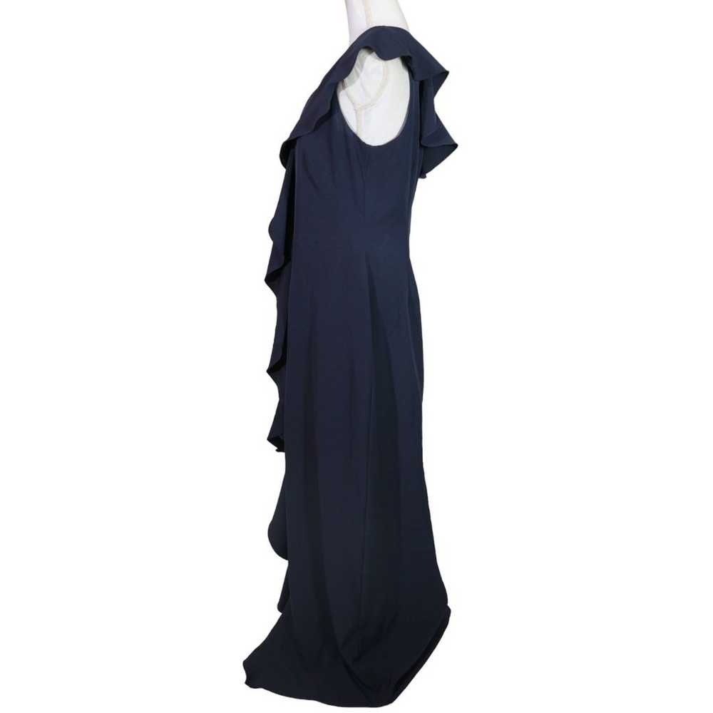 Eliza J navy blue one shoulder cascading ruffle e… - image 7