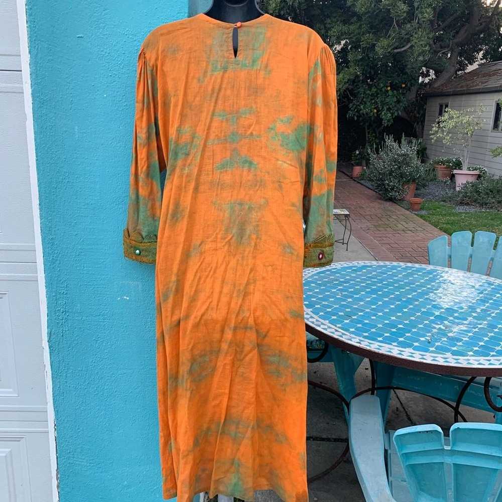 Tie Dye Hippie Embroidered Mirrored Caftan KAFTAN… - image 6