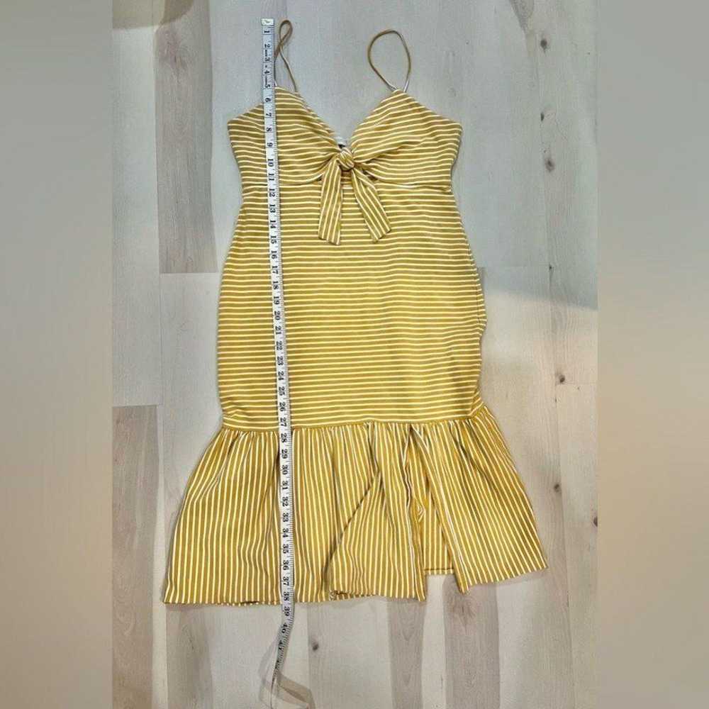 Saylor Doris Yellow White Striped Midi Dress in M… - image 10