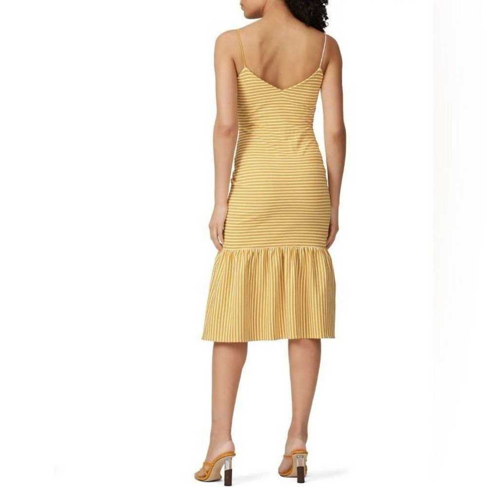 Saylor Doris Yellow White Striped Midi Dress in M… - image 3