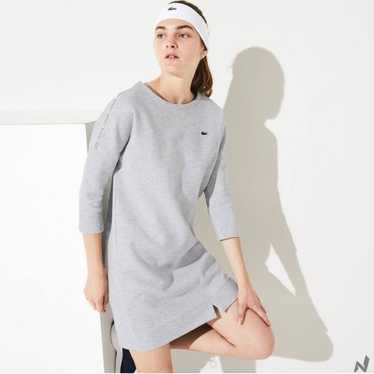 Lacoste Sport Gray Logo Sweatshirt 3/4 Sleeve Ten… - image 1