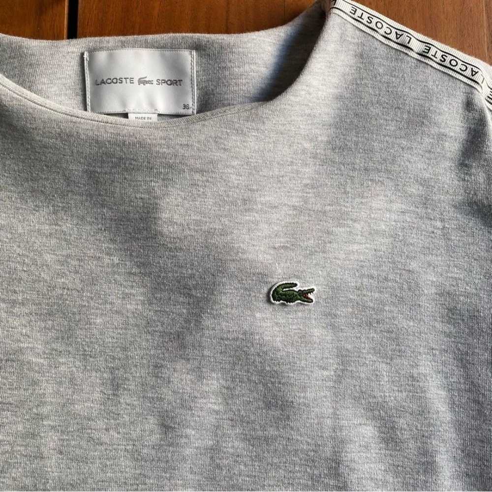 Lacoste Sport Gray Logo Sweatshirt 3/4 Sleeve Ten… - image 4