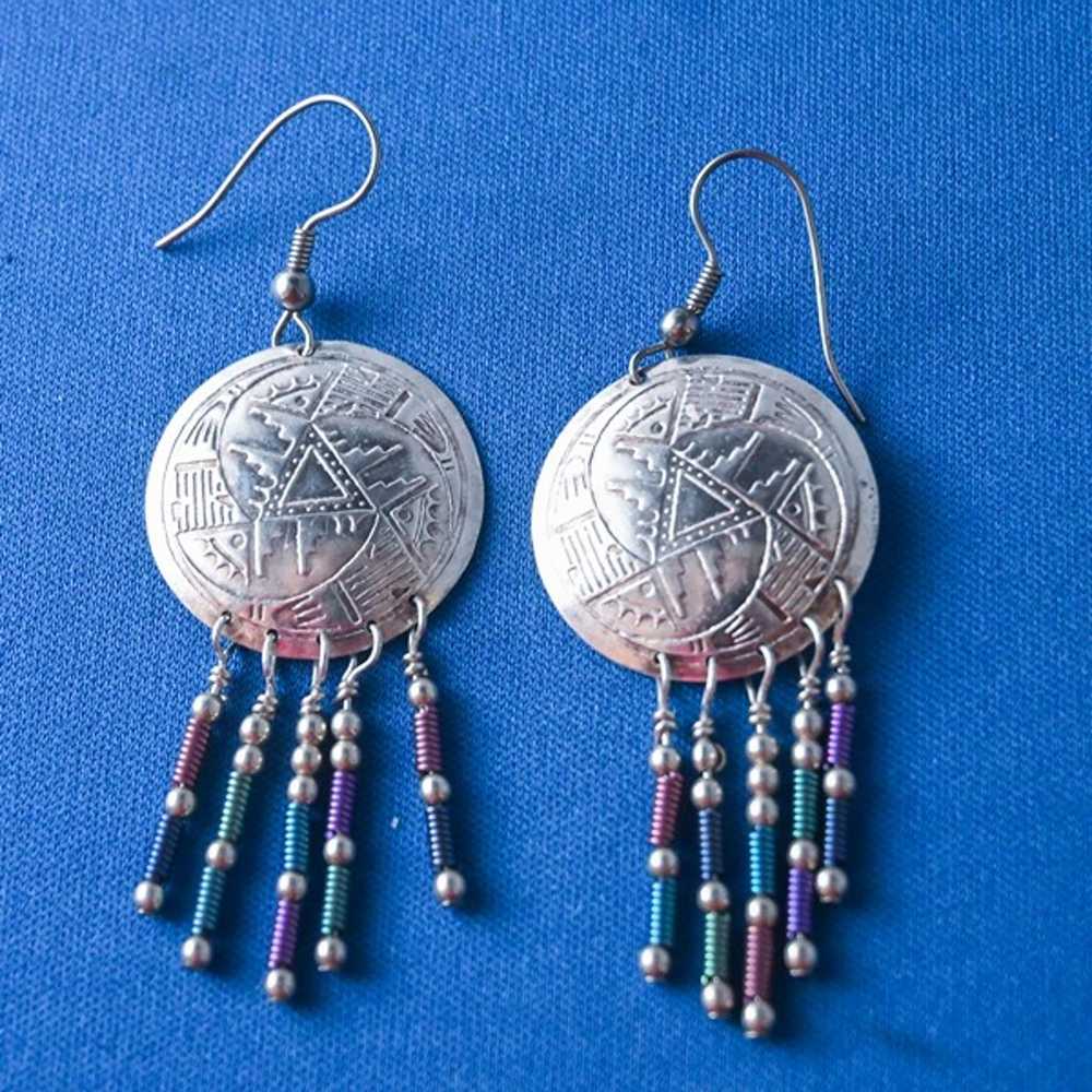 Vintage American Indian Southwestern sterling sil… - image 1