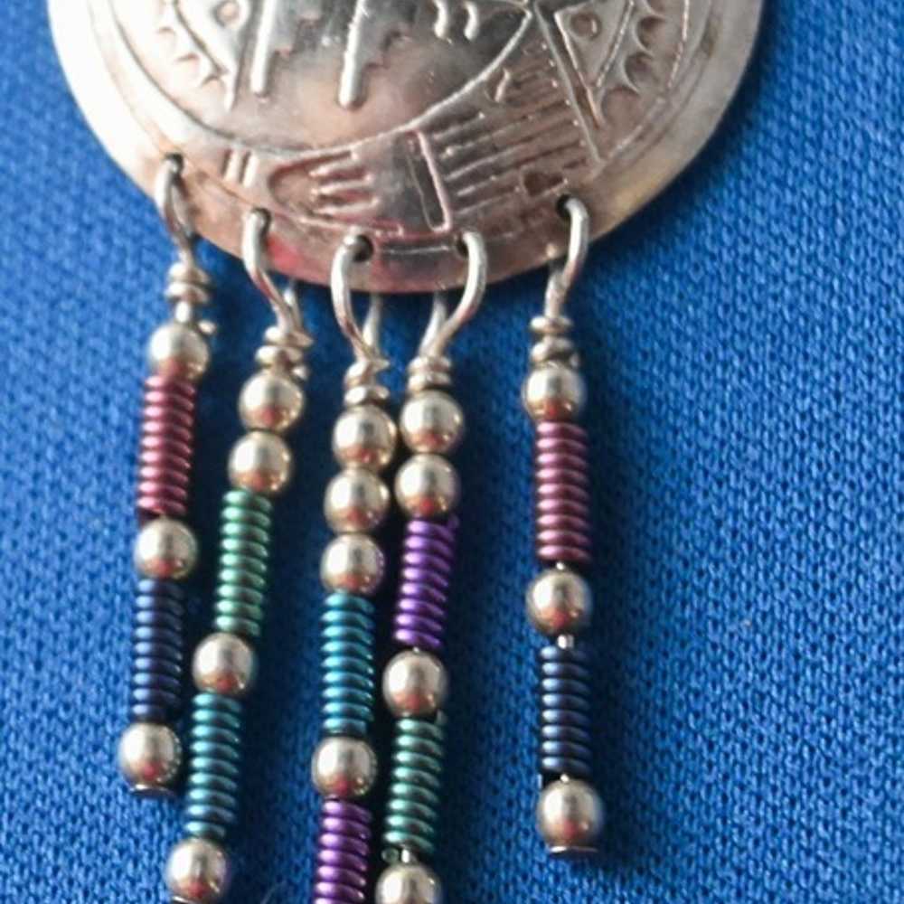 Vintage American Indian Southwestern sterling sil… - image 3