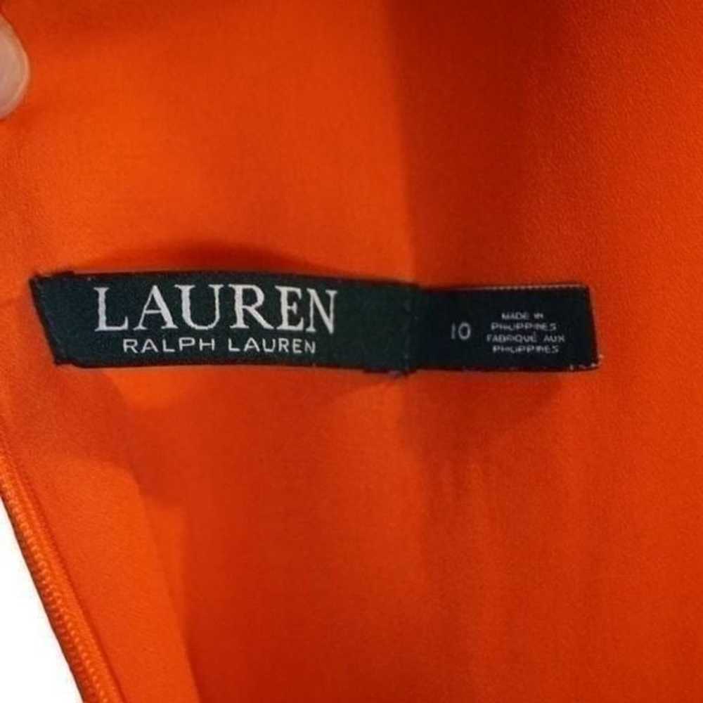 LAUREN Ralph Lauren Vienna Orange V-Neck Shift Dr… - image 5