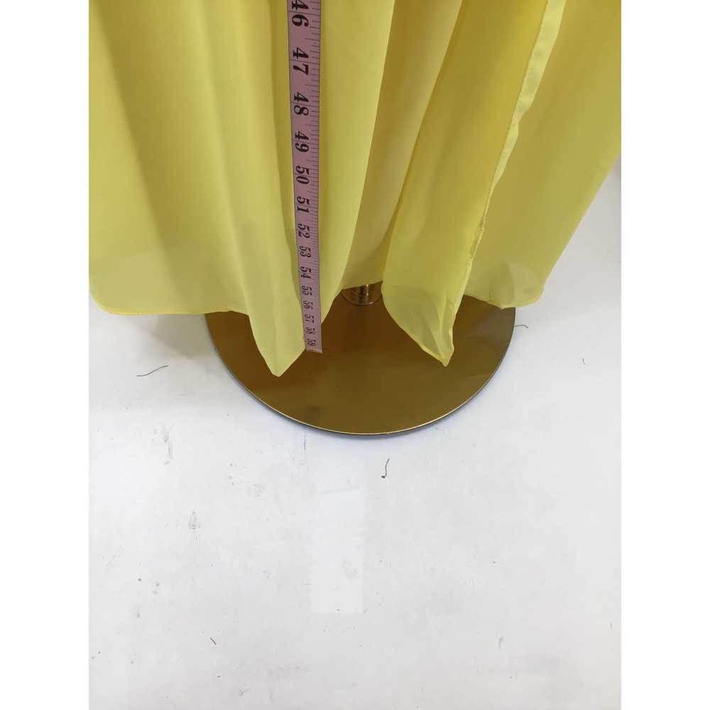 FORMAL SZ 14 XL Yellow Pleated One-Shoulder Party… - image 3