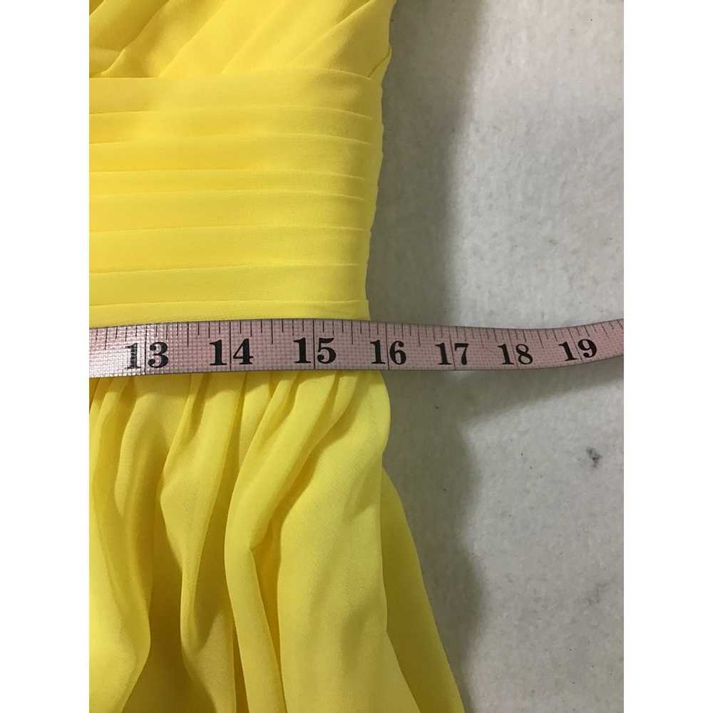 FORMAL SZ 14 XL Yellow Pleated One-Shoulder Party… - image 6