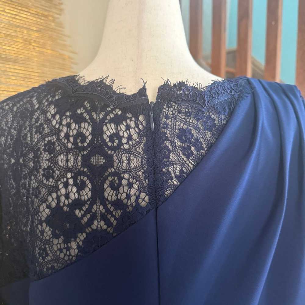 JS collection Navy Evening Dress 14 Lace Long Sle… - image 8