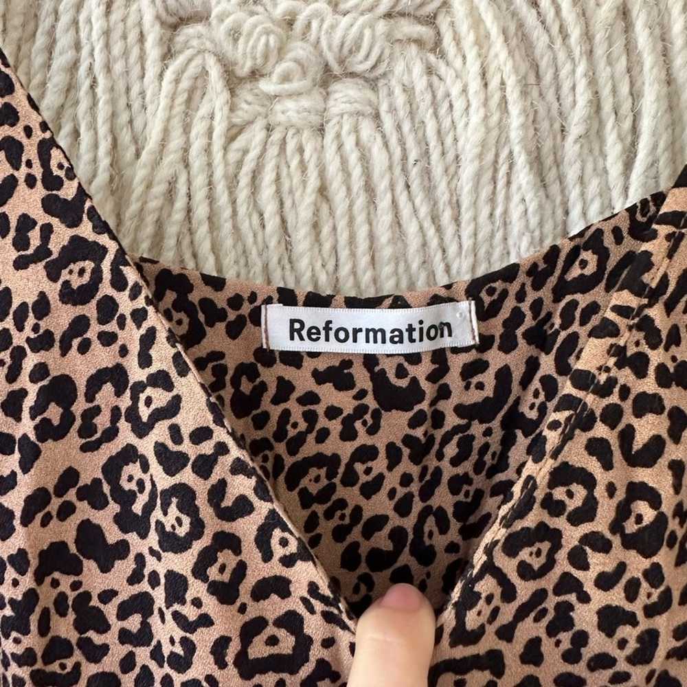 Reformation Cheetah Marlowe Dress - image 3