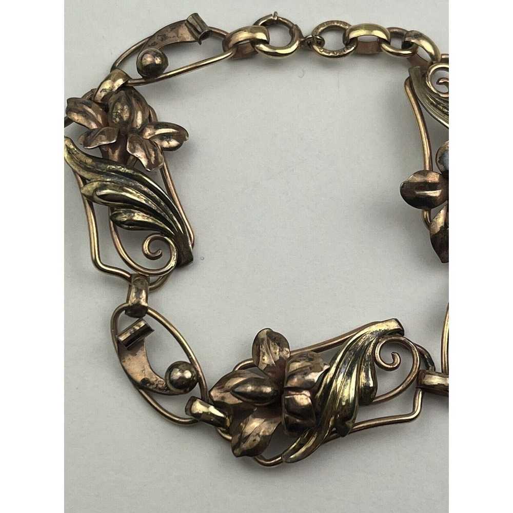 Carl Art Vintage Sterling Silver Vermeil Bracelet… - image 5