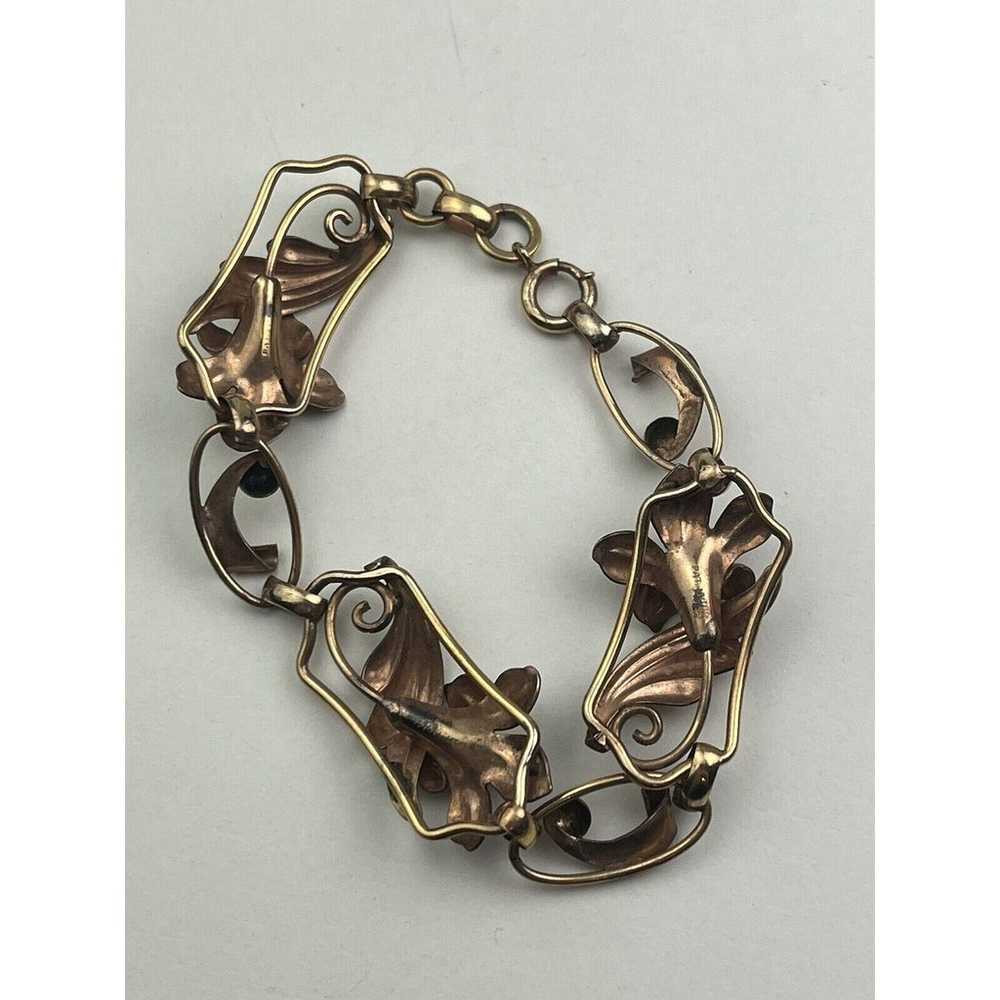 Carl Art Vintage Sterling Silver Vermeil Bracelet… - image 8