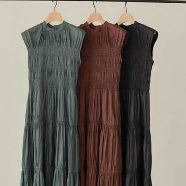 l'or ロル Shirring Gather Dress One-Piece Kaji Mari - image 1