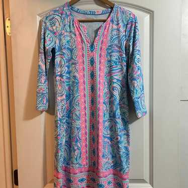 Lilly Pulitzer Zanzibar Blue UPF 50+ Nadine Dress,