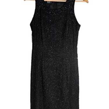 Women's - Laurence Kazar Black Beaded Sequin Shif… - image 1