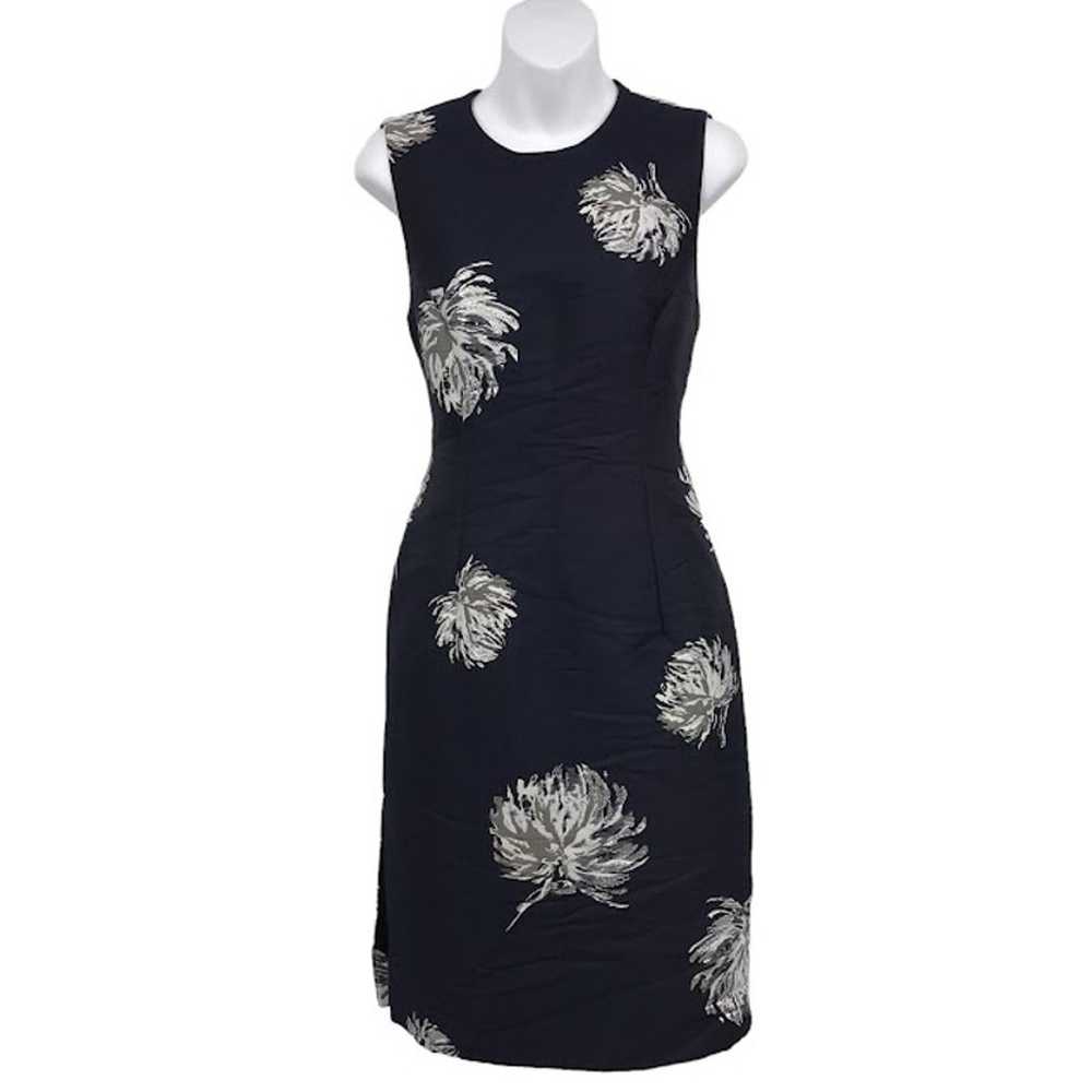 Prabal Gurung Lurex Jacquard Sheath Dress 6 Flora… - image 1