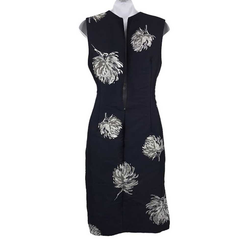 Prabal Gurung Lurex Jacquard Sheath Dress 6 Flora… - image 2