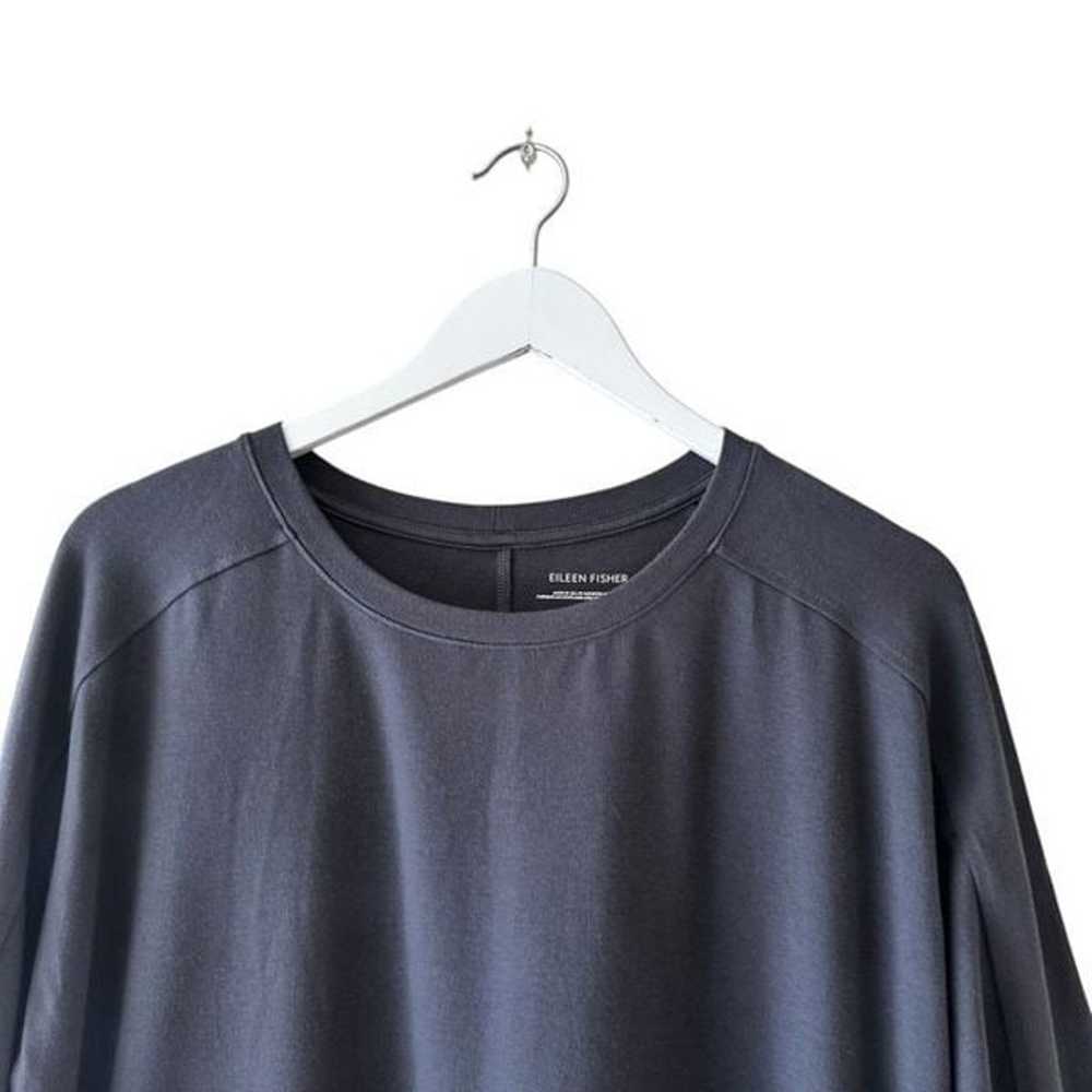 Eileen Fisher Womens Long Sleeve Shirt Dress Char… - image 3