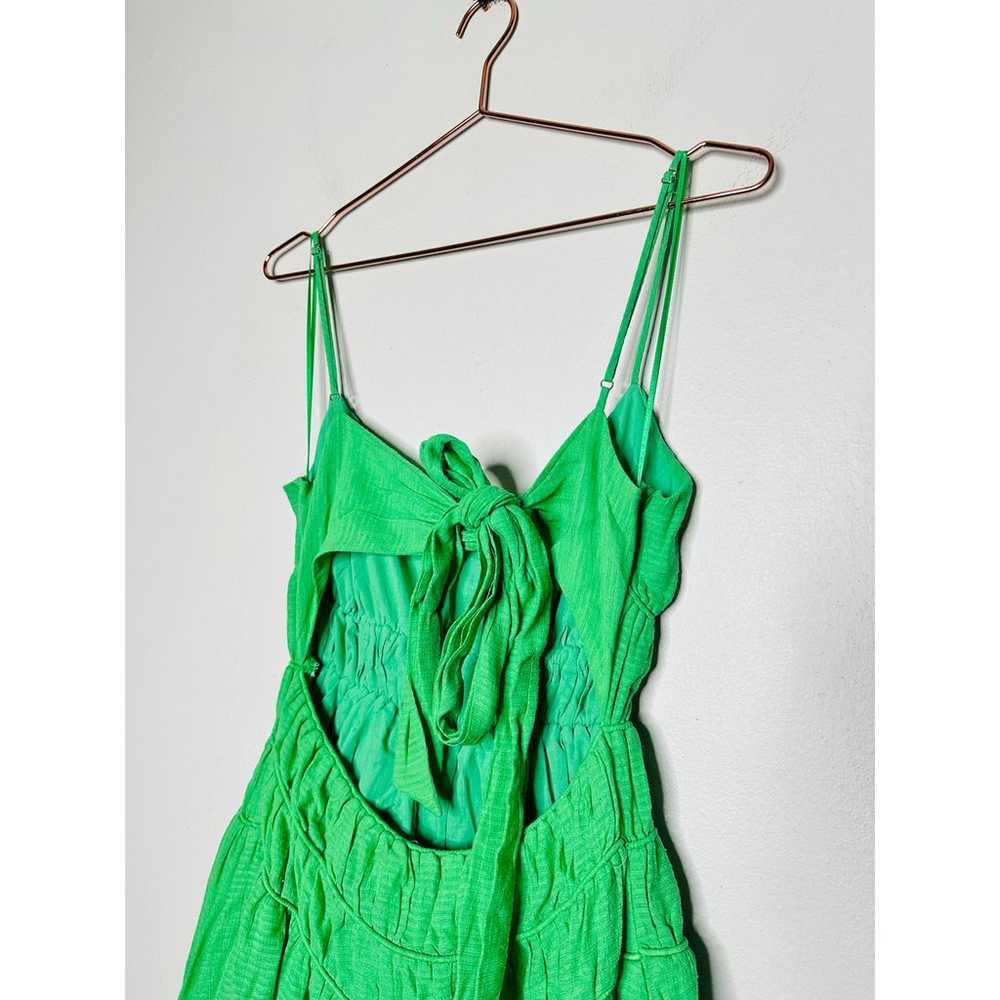 ASTR Kelly Green Andrina Smocked Midi Open Back B… - image 11