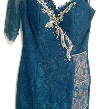 Teal race dress - image 1