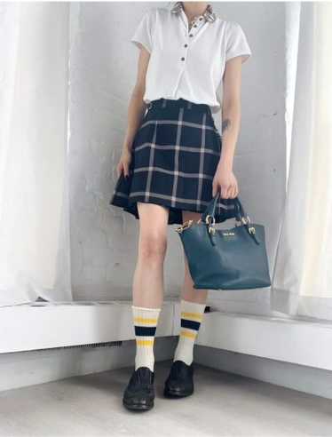 plaid mini skirt