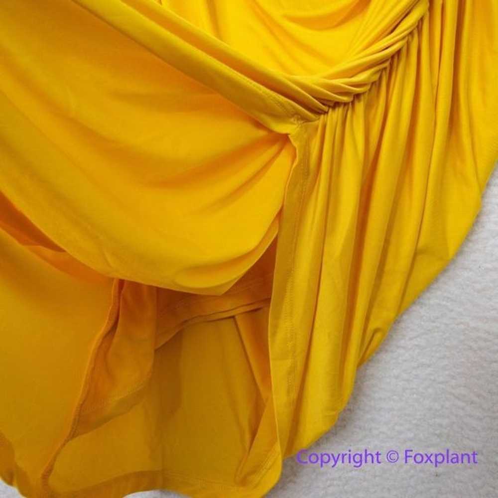 New! Eloquii Ruched One Shoulder Dress yellow ruc… - image 10