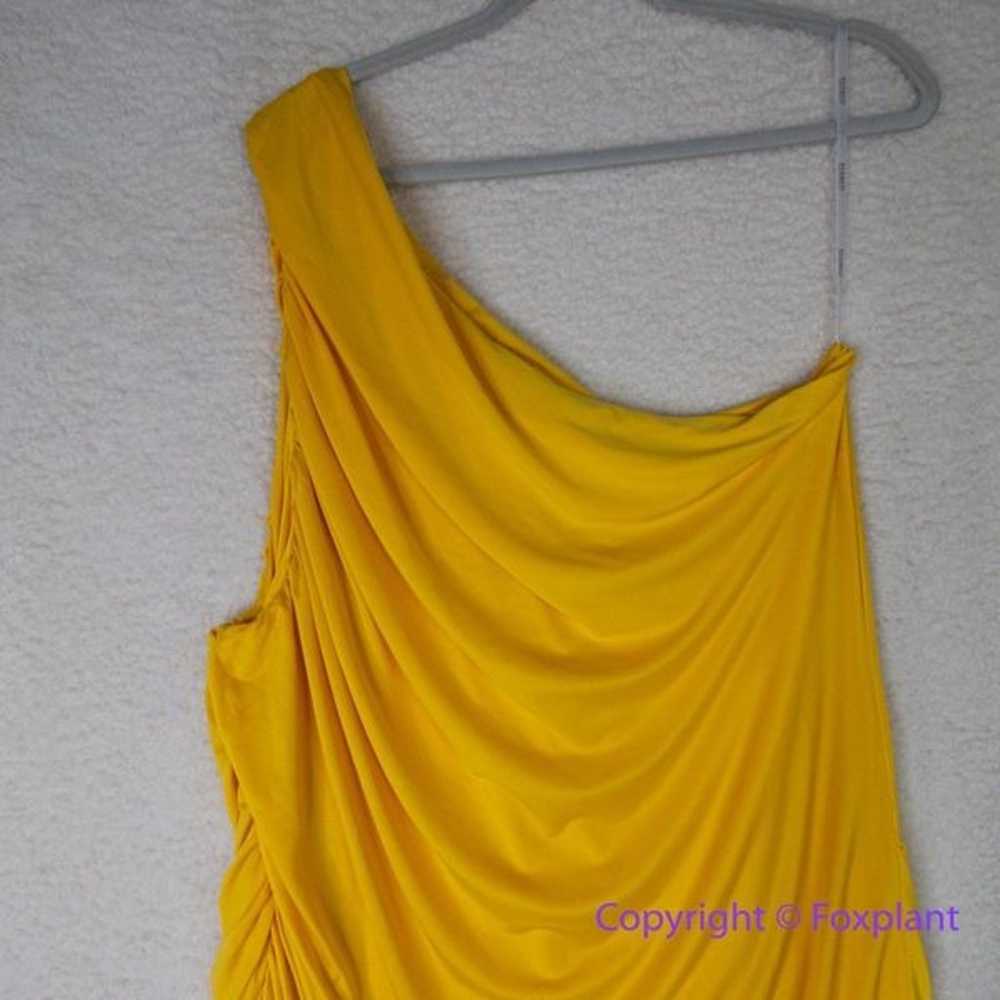 New! Eloquii Ruched One Shoulder Dress yellow ruc… - image 2