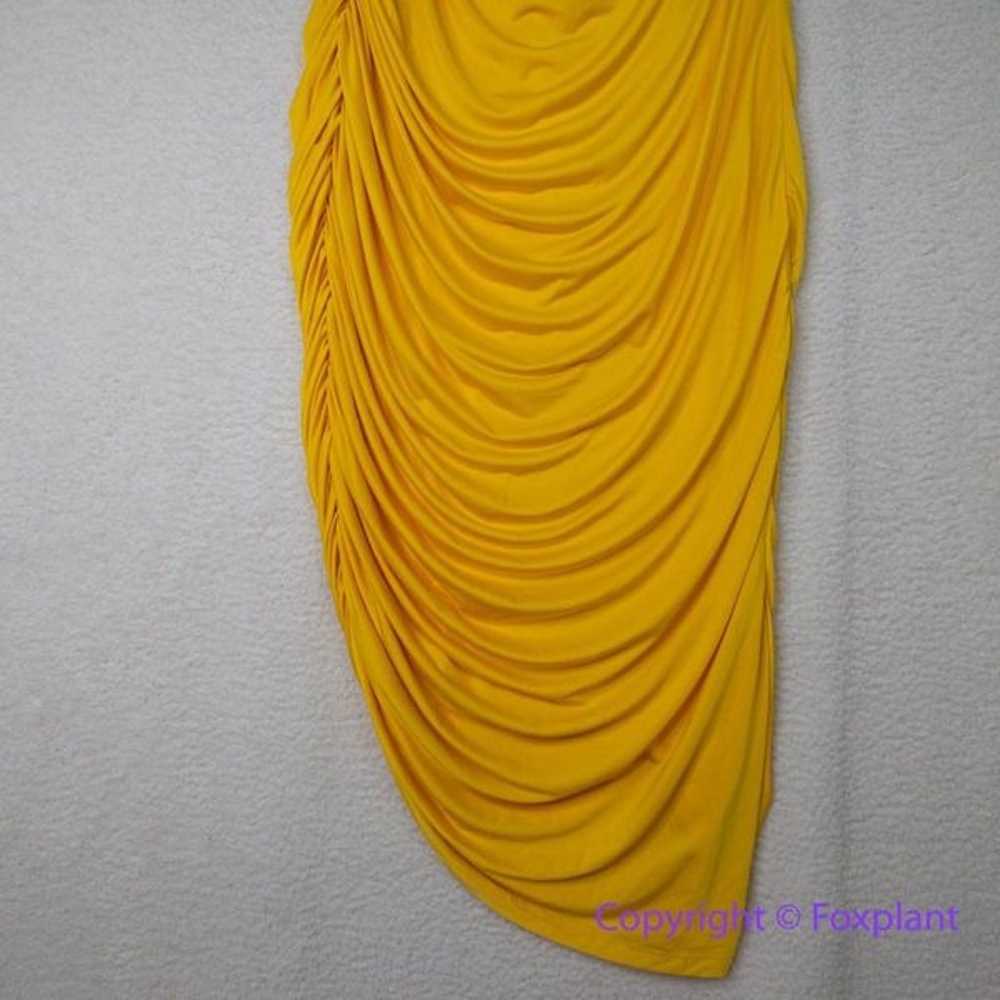 New! Eloquii Ruched One Shoulder Dress yellow ruc… - image 3