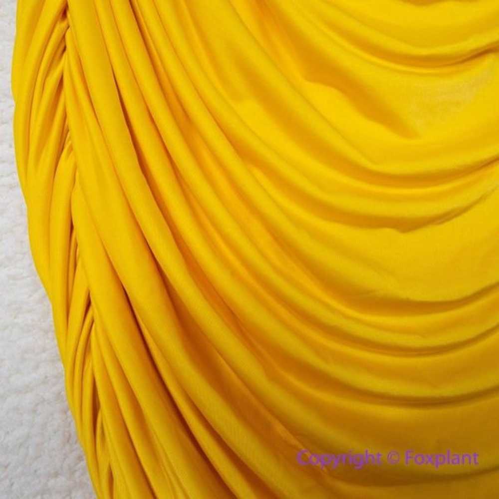 New! Eloquii Ruched One Shoulder Dress yellow ruc… - image 4