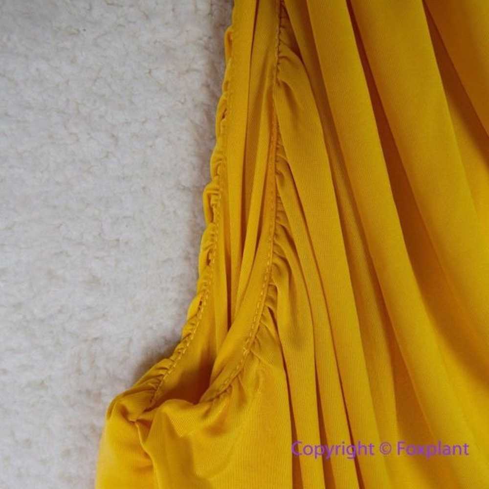 New! Eloquii Ruched One Shoulder Dress yellow ruc… - image 5