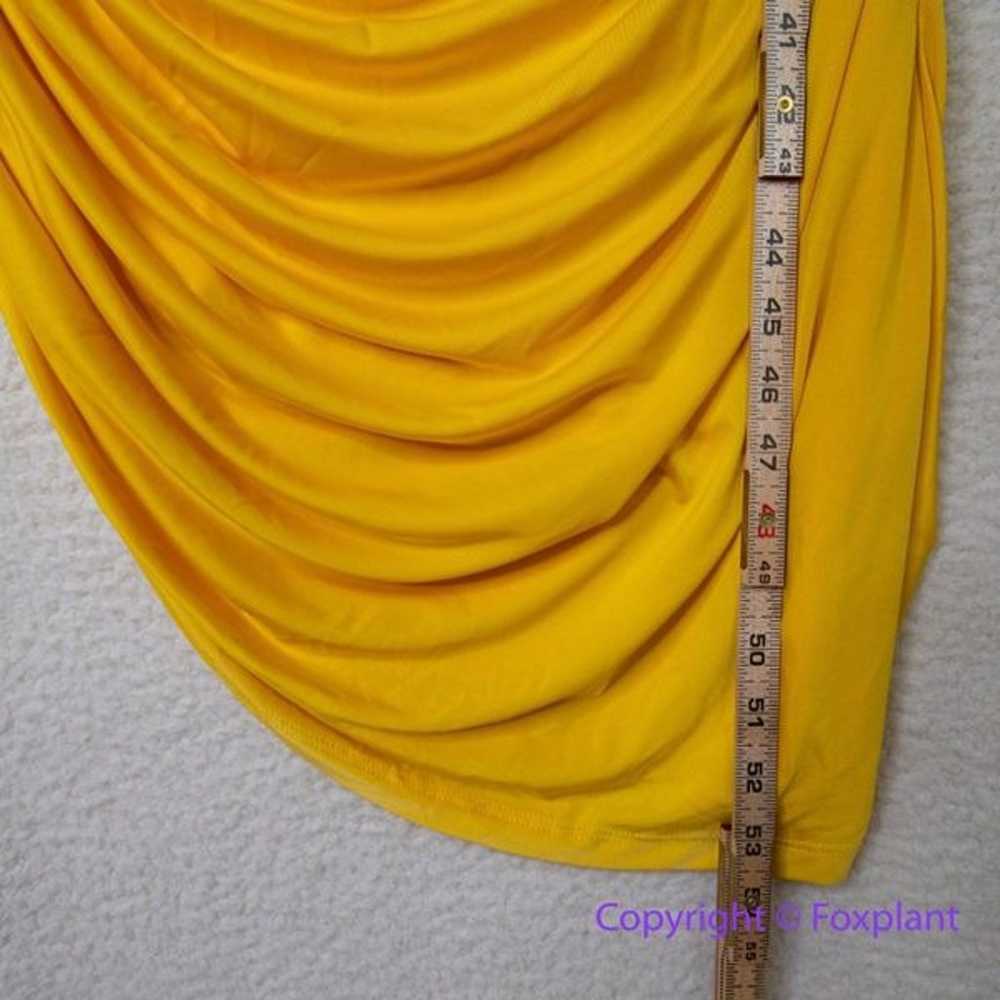 New! Eloquii Ruched One Shoulder Dress yellow ruc… - image 6