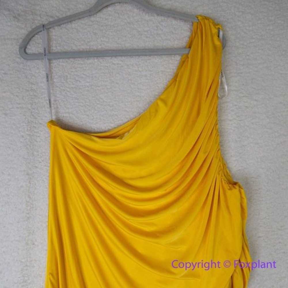 New! Eloquii Ruched One Shoulder Dress yellow ruc… - image 8