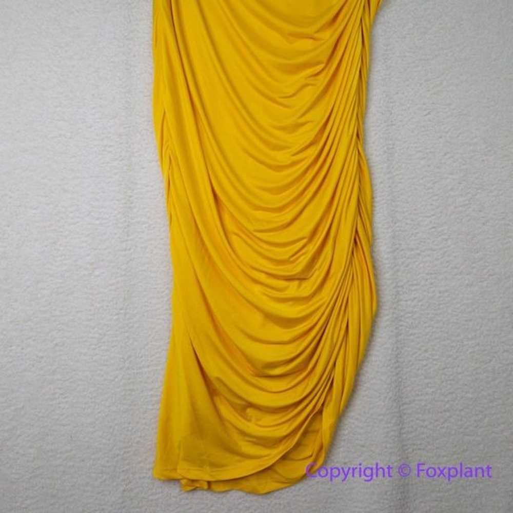 New! Eloquii Ruched One Shoulder Dress yellow ruc… - image 9