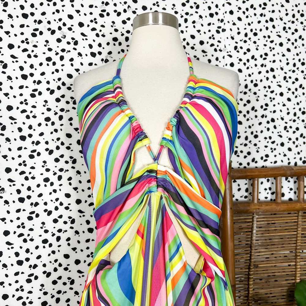 Eloquii | Colorful Striped Rainbow Strappy Cut Ou… - image 3