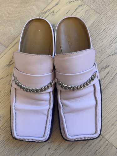 Martine Rose Martin rose pink square toe loafers