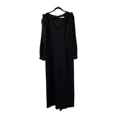 Eliza J jumpsuit slit sleeve wide leg crepe black… - image 1