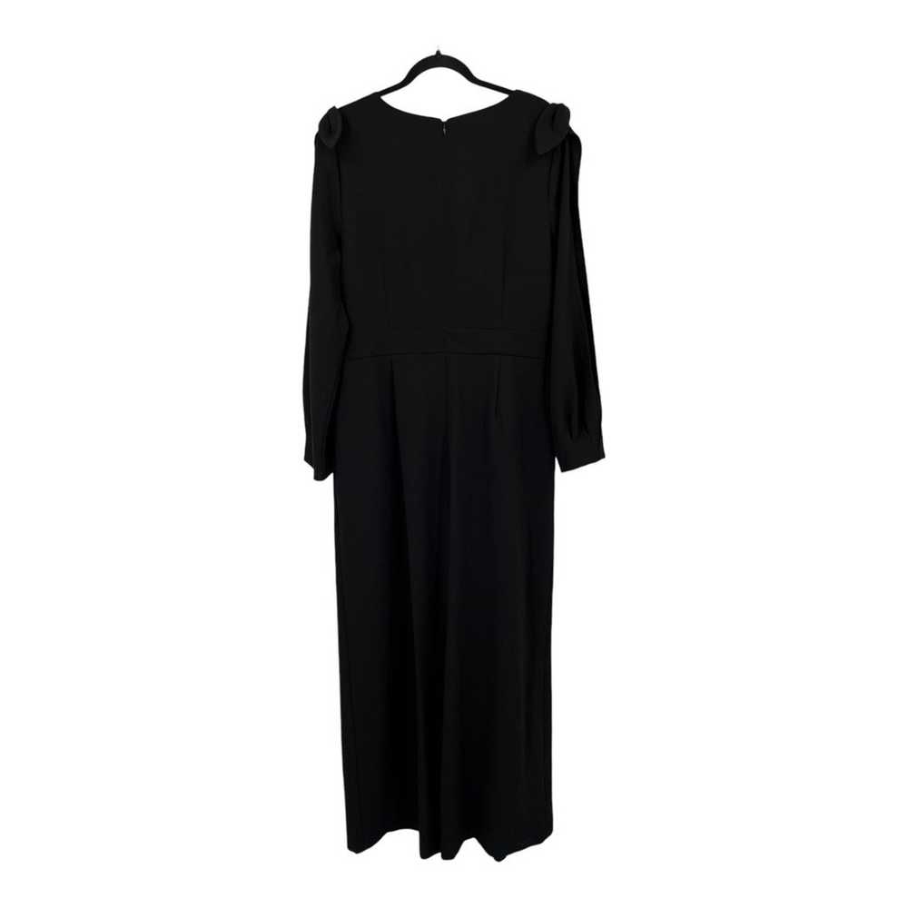 Eliza J jumpsuit slit sleeve wide leg crepe black… - image 3