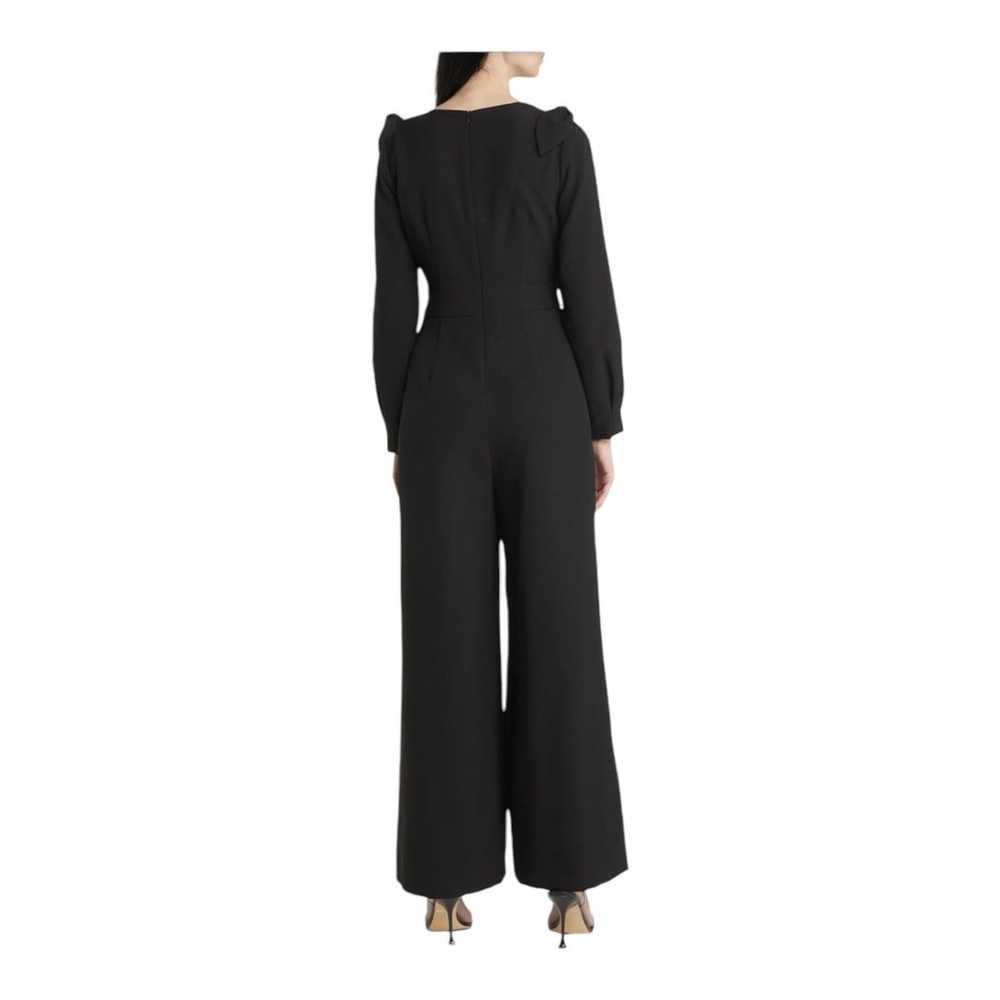 Eliza J jumpsuit slit sleeve wide leg crepe black… - image 8