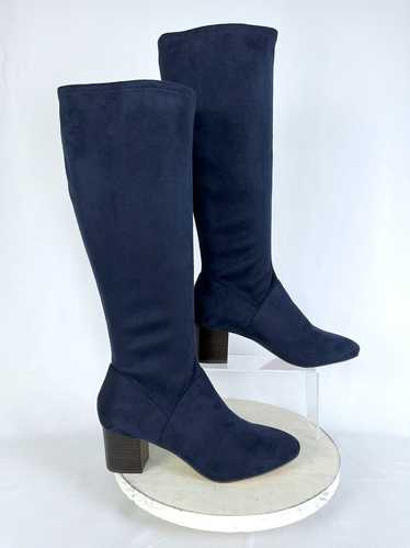 Boden Size 10.5 (42) Navy Blue Faux Suede Boots N… - image 1