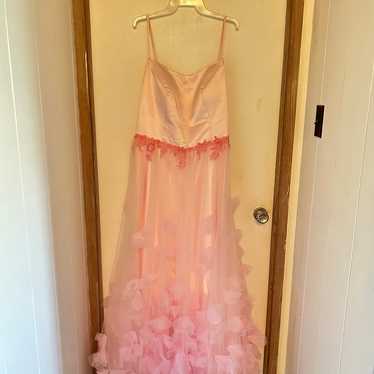 Pink princess prom dress