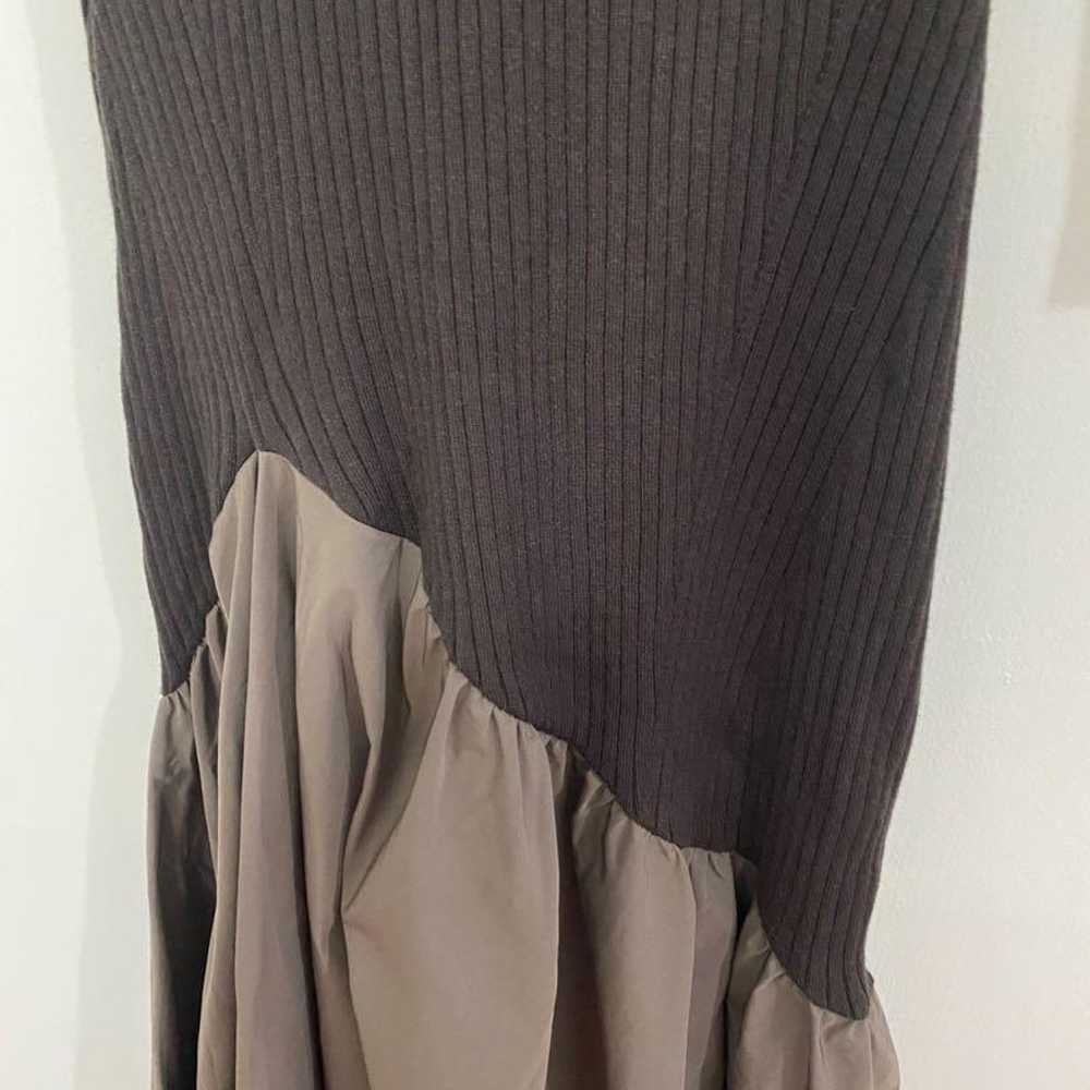 Ribbed Knit Long Sleeve Maxi Dress Gray - image 7