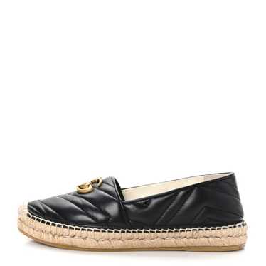 GUCCI Nappa Matelasse GG Marmont Espadrilles 37 Bl