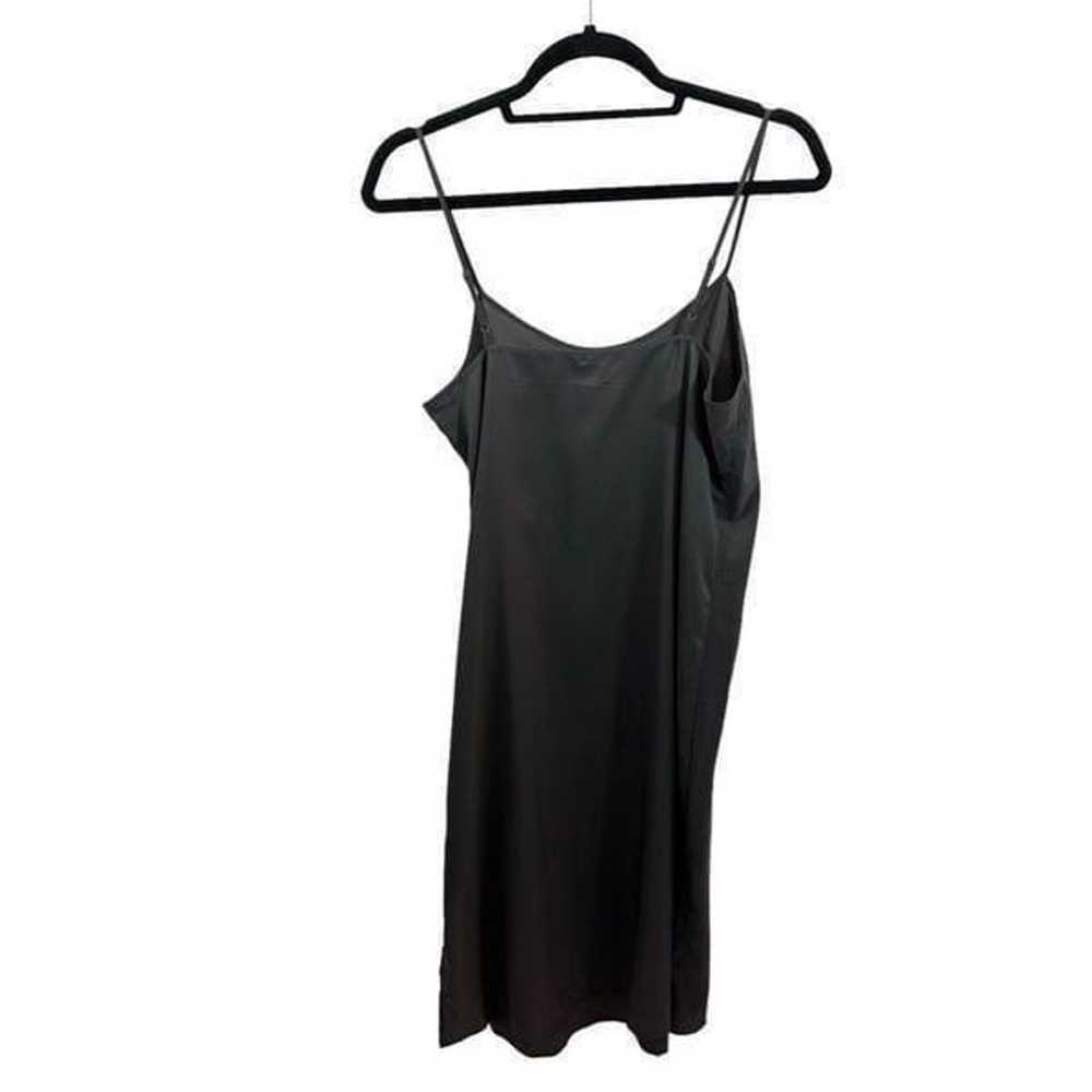 Ladies Club Monaco Brand 100% Silk Dark Grey Slip… - image 3