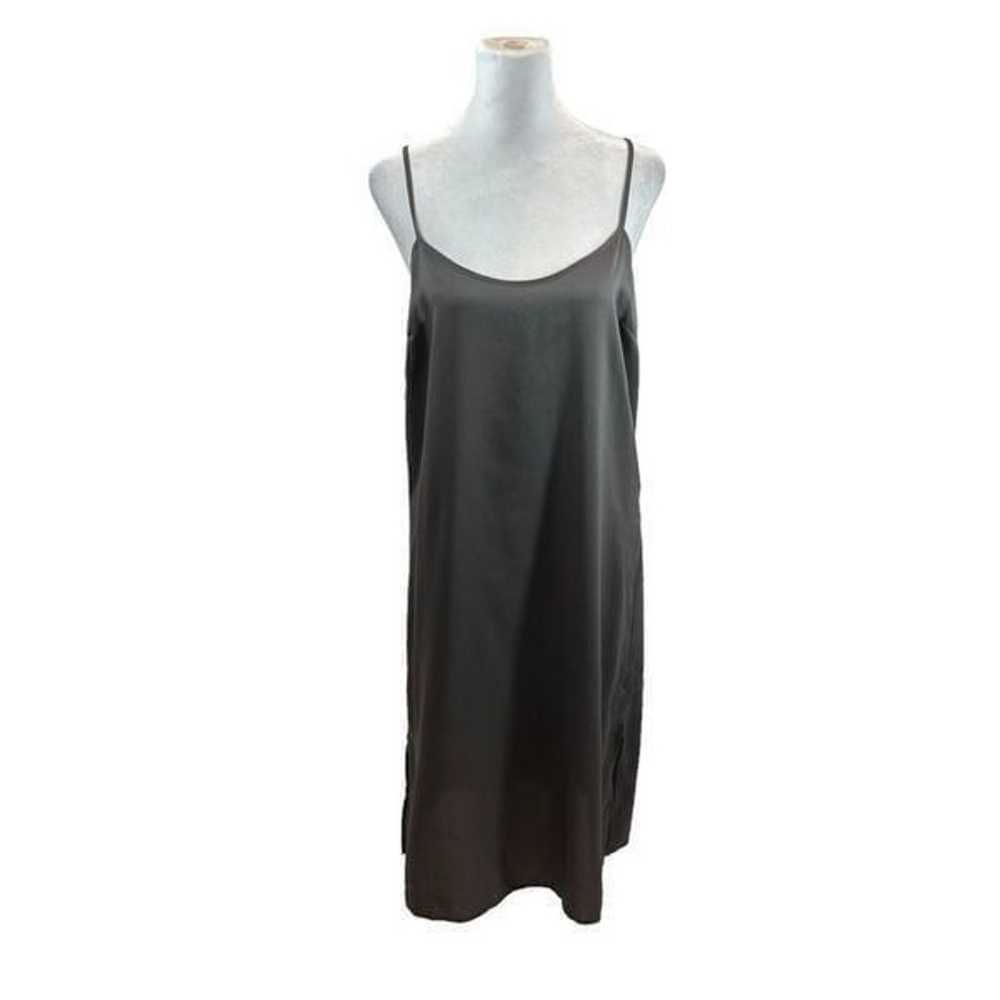 Ladies Club Monaco Brand 100% Silk Dark Grey Slip… - image 7