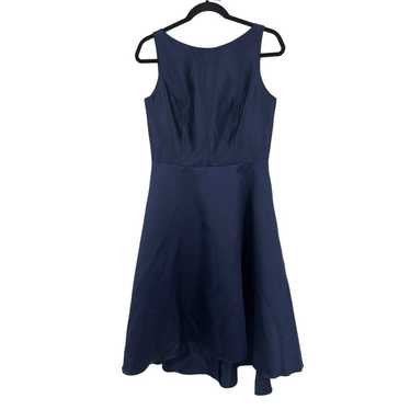 Alfred Sung dress blue D697 high low cocktail size