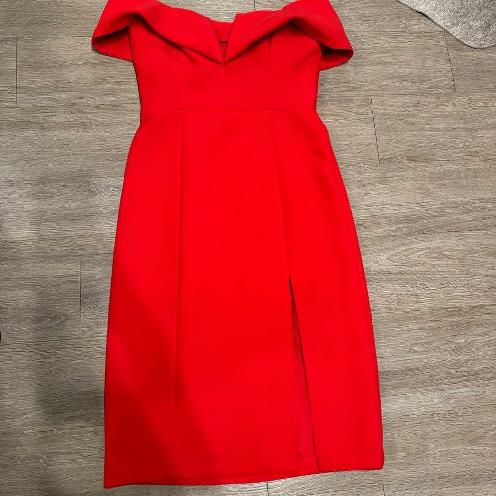 BCBGmaxazria Marquis Dress - Red size 8 off shoul… - image 1