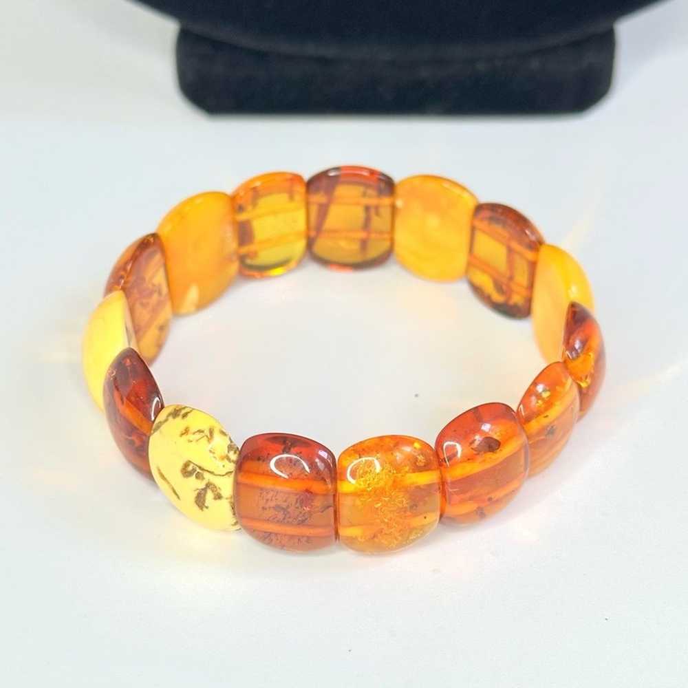 Vintage 90’s Amber Beaded Multi Strand Necklace W… - image 7